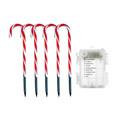 Amazon New Ground Plug Candy Cane Solar Christmas Lights