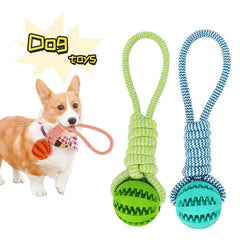 Interactive Rubber Dog Toys with Treats and Ropes