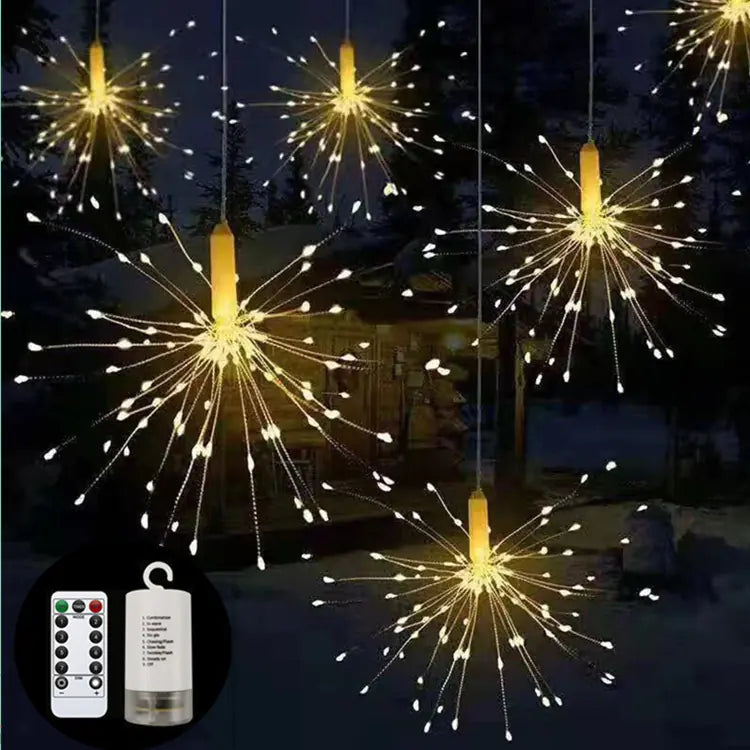 Solar LED Firework Lights with Dandelion String (Outdoor)